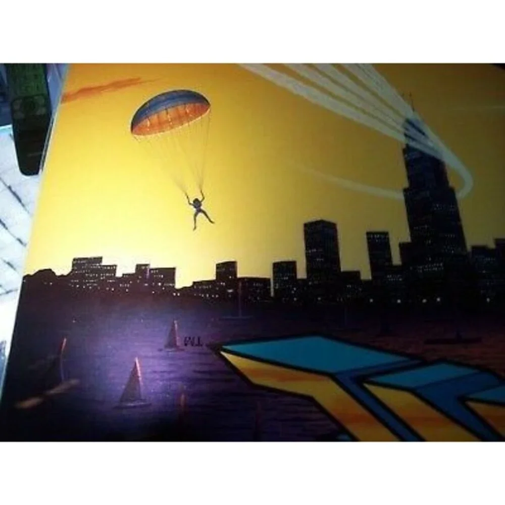 Capcom AIRBORNE Original NOS Pinball Machine Translite Military Aircraft Artwork